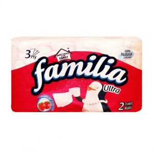 Familia Ultra 2 in 1 Pink Toilet Roll