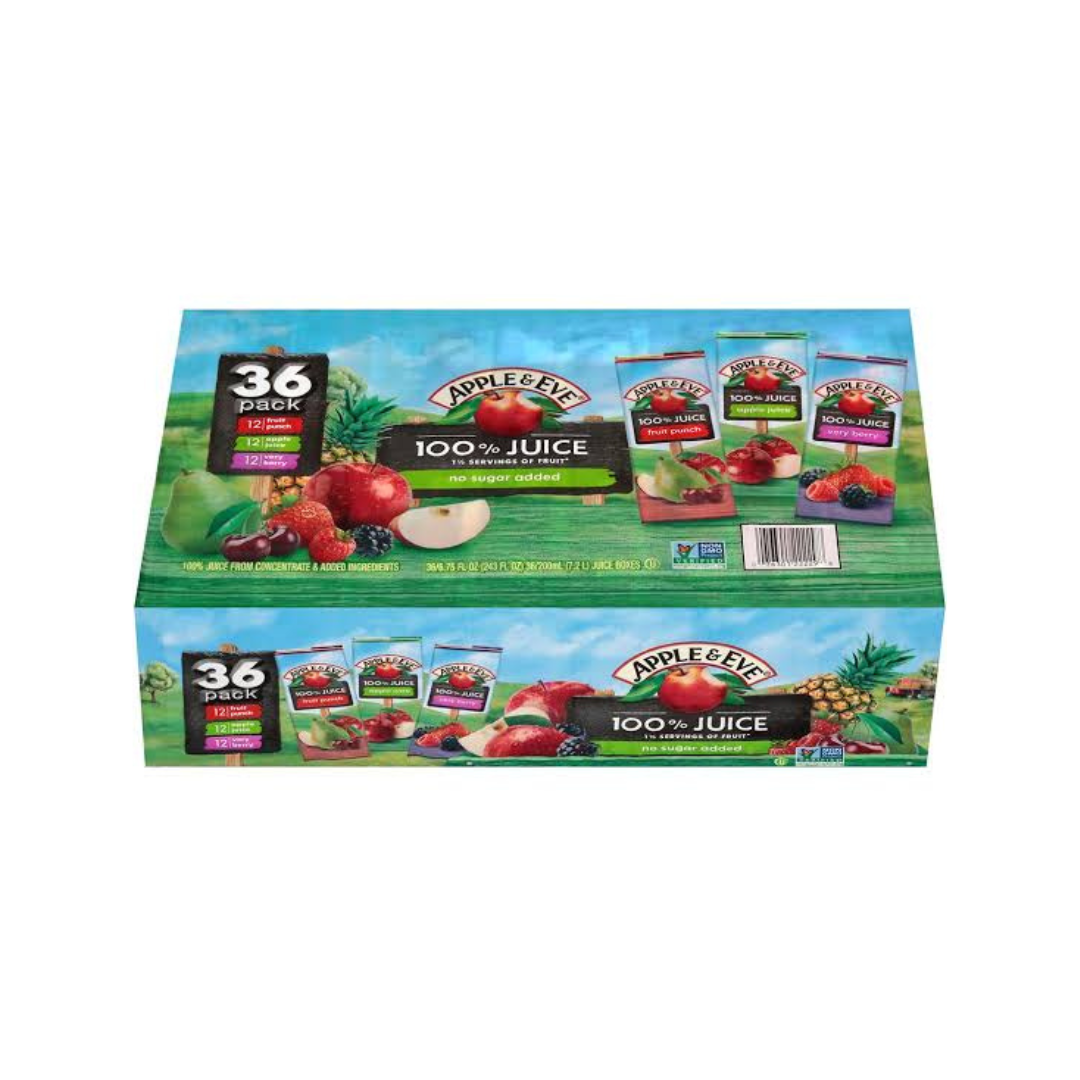 Apple & Eve 100% Juice - Pack of 36