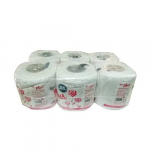 Rose Plus White Toilet Tissue Paper - Pack of 6