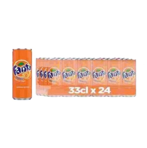 Fanta Can Soft Drink 33cl - Carton of 24