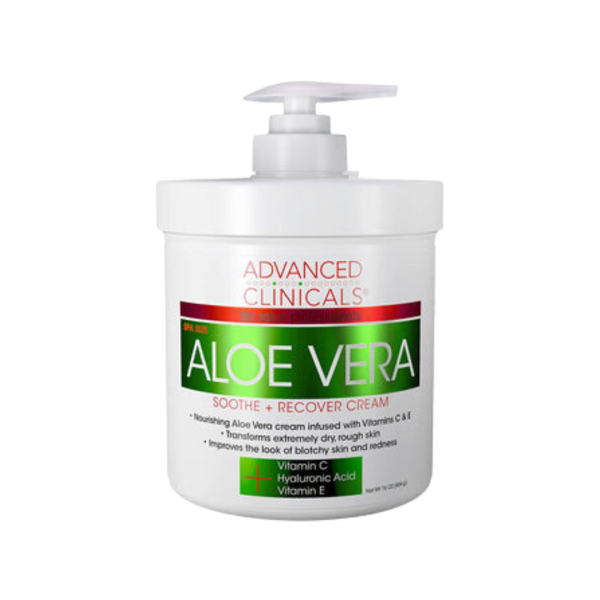 Advanced Clinicals Aloe Vera Soothe + Recover Cream - 454g