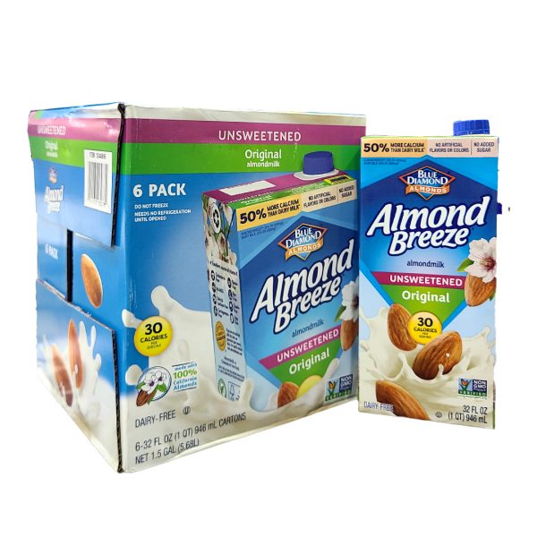 Almond Breeze Unsweetened Original 1.89L x 6