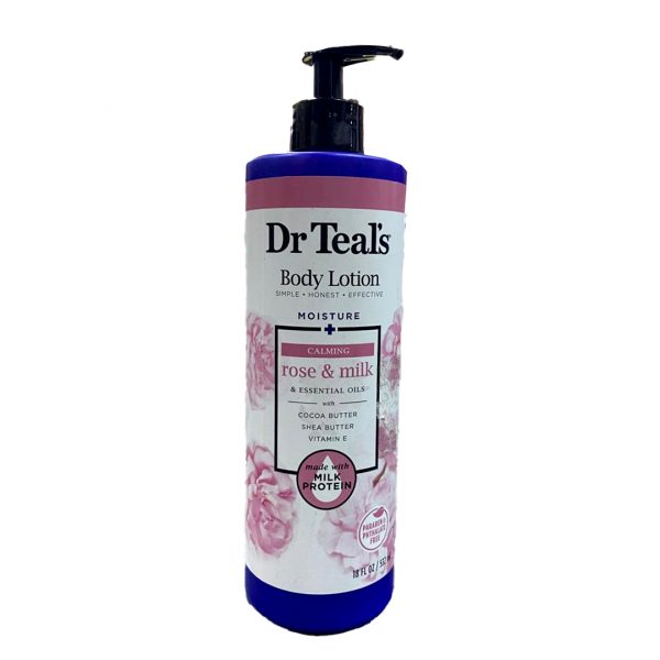 Dr Teals Body Lotion Rose and Milk 532ml