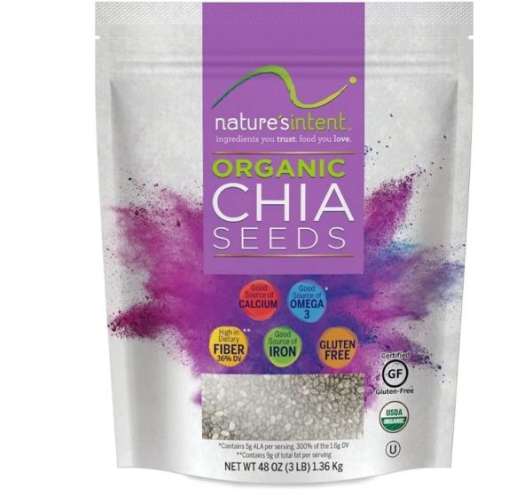Nature's Intent Organic Chia Seeds - 1.36kg
