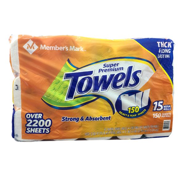 Member's Mark Super Supreme Towels 15 Mega Rolls