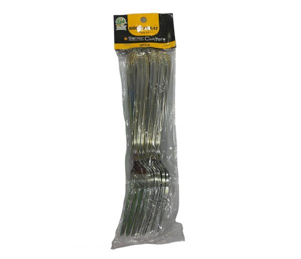 Stainless Steel Cutlery - Fork  Set By 6 With Design