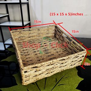 Raffia Basket 15" by 15" by 5