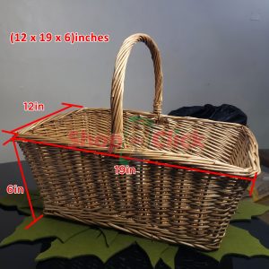 Treated Rattan Basket 12" x 9" by 6