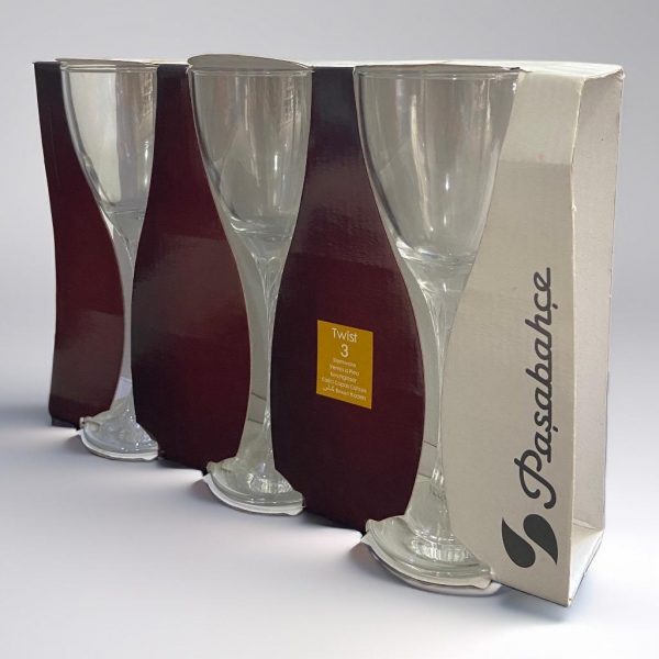 Pasabahce Twist Wine Glass - 3Pcs