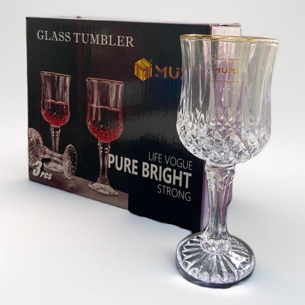 Muxi Glass Tumbler Wine Glass - 3pcs