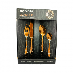 Sabichi Glamour Cutlery Copper Finish - 16pcs