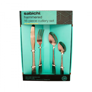 Sabichi Hammered Cutlery Set - 16pcs