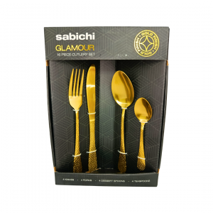Sabichi Glamour Cutlery Gold Finish - 16pcs