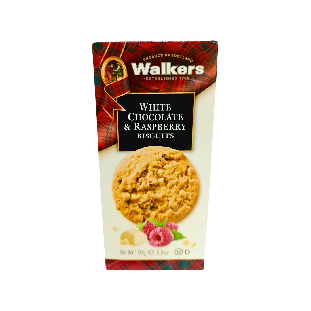Walkers White Chocolate & Raspberry Biscuit - 150g
