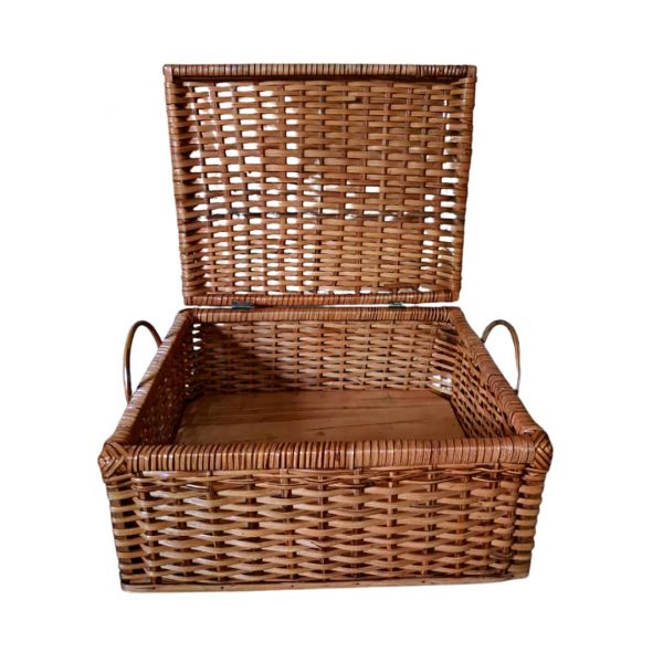Gift Box Cane Basket With Lid Big Size H24, W43, B52 ShopOnClick