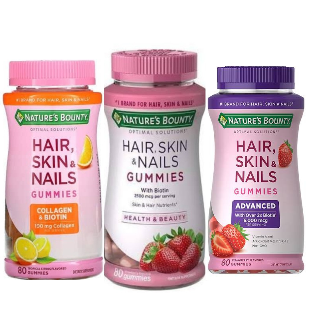 Nature's Bounty Hair Skin & Nails Gummies – 80 Gummies – ShopOnClick