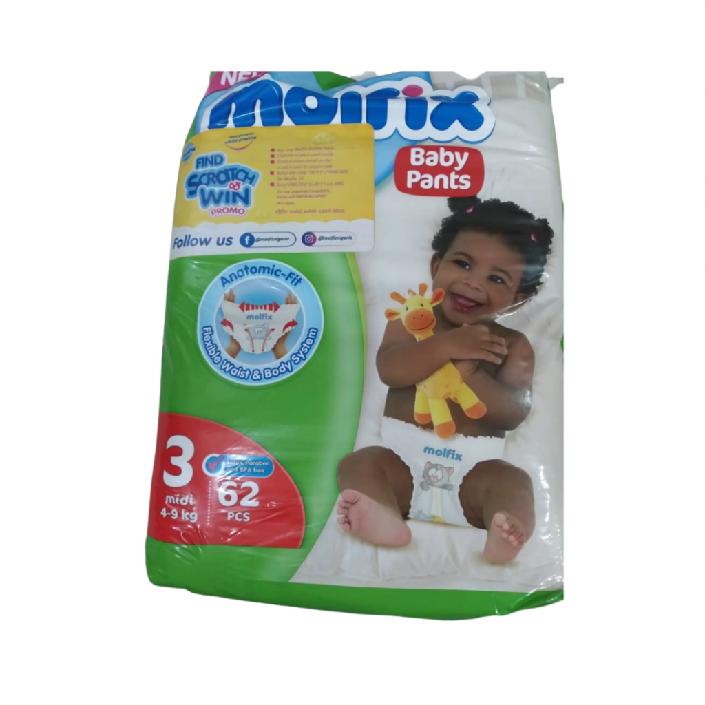 Molfix AnatomicFit Baby Pants 3 Midi 62 Pcs ShopOnClick